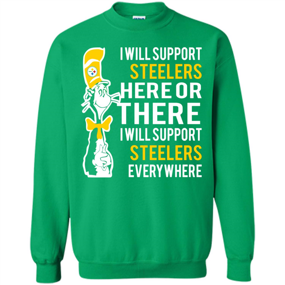 Shirt For Dr Seuss Cat And Pittsburgh Steelers Fans - Sweatshirt