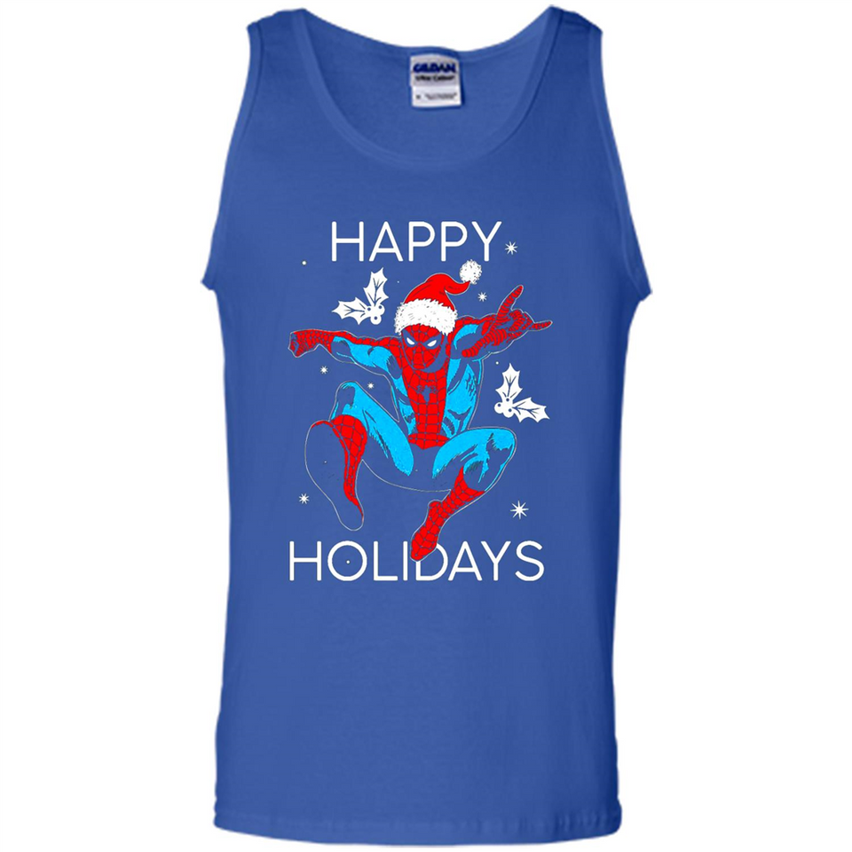 Marvel Spider Man Happy Holidays Santa Christmas Mug PINGPONG - Tank Top
