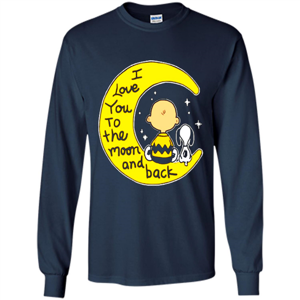 I LOVE YOU TO THE MOON AND BLACK CHARLIE BROWN AND SNOOPY