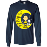 I LOVE YOU TO THE MOON AND BLACK CHARLIE BROWN AND SNOOPY