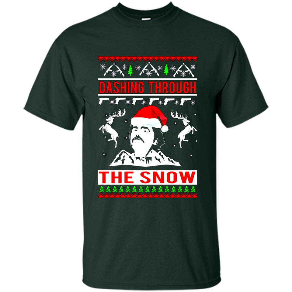 Narcos dashing through the snow Christmas sweatshirt PINGPONG