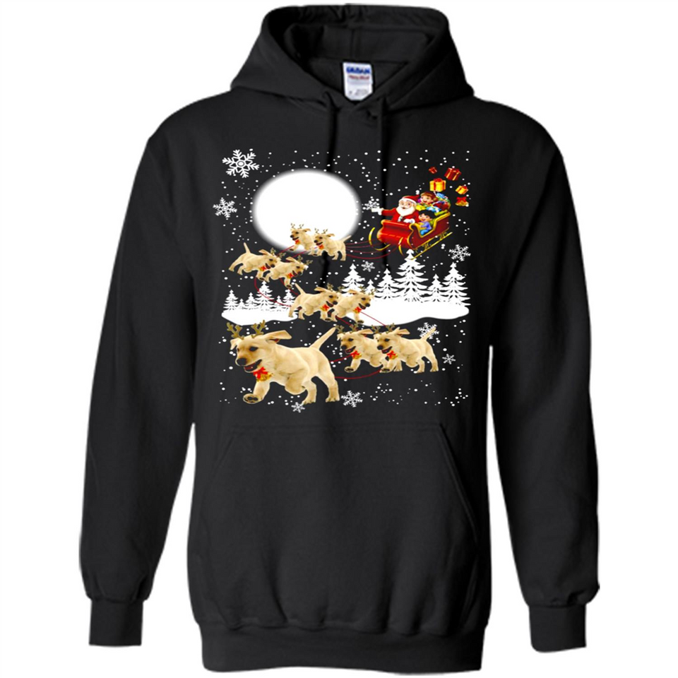 Christmas Santa Golden Retriever Sleigh For Labrador Retriever