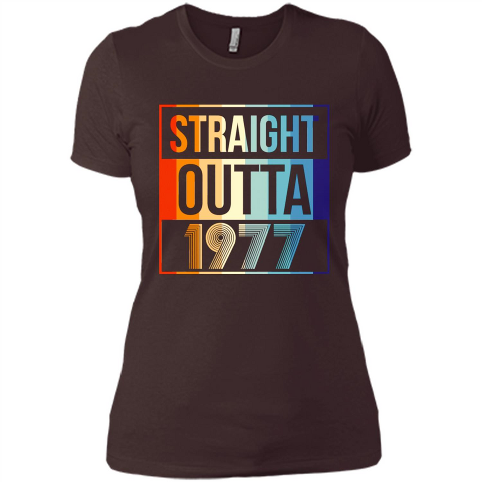 Retro Straight Outta 1977 41 Years Old - Ladies' Boyfriend T-Shirt