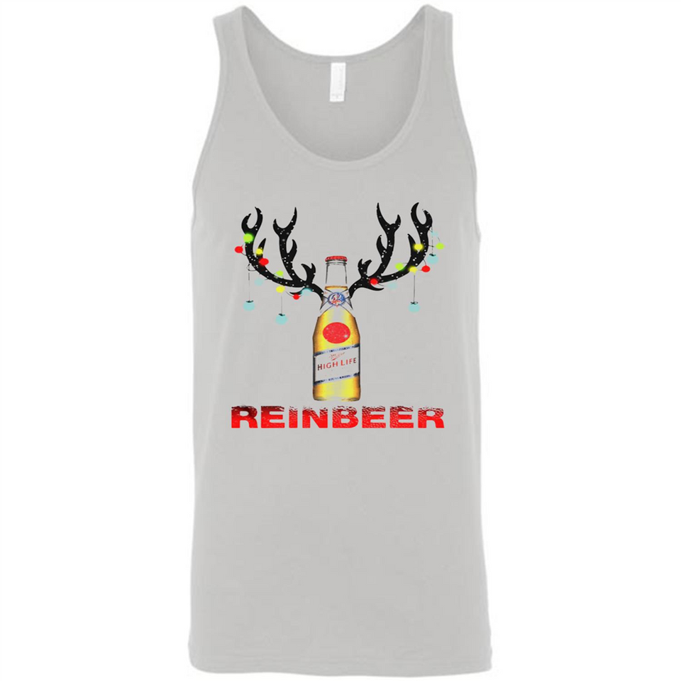 Miller High Life beer reinbeer Christmas - Canvas Unisex Tank