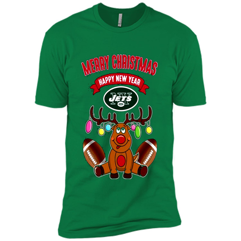 New York Jets NFL Reindeer Funny Merry Christmas And Happy New Year