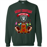 Oakland Raiders NFL Reindeer Funny Merry Christmas And Happy New Year