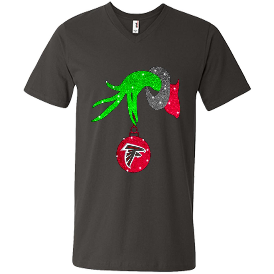 GRINCH HAND HOLDING ATLANTA FALCONS GLITTER CHRISTMAS PINGPONG