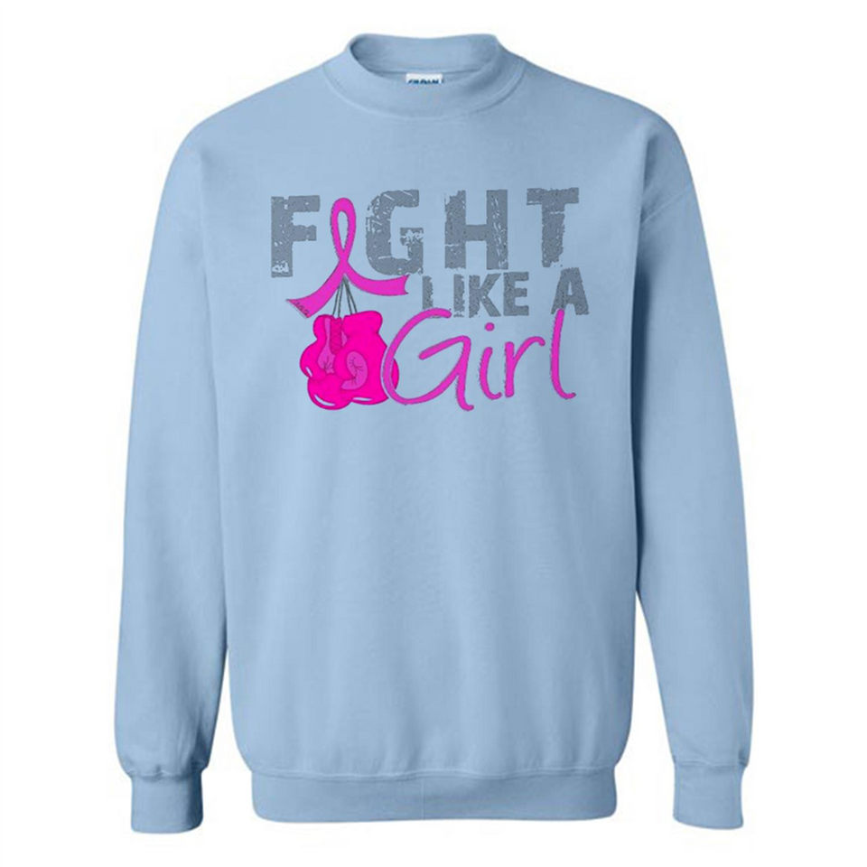 Fight Like A Girl Breast Cancer Awareness - Sweatshirt