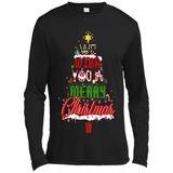 We Wish You A Merry Christmas Funny Pine Gift Sleeve - Canvas Long Sleeve T-Shirt