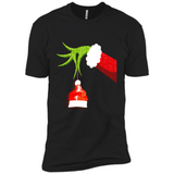Funny Grinch Hand Holding Santa Hat Ornament Christmas PING PONG