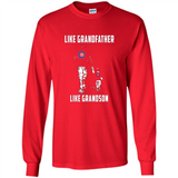 Chicago Cubs GrandFather Like GrandSon - Long Sleeve T-Shirt