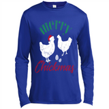 Christmas Chicken Shirt Santa Hens Lover Funny Farmer Gift - Canvas Long Sleeve T-Shirt