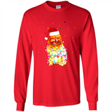 Pomeranian Santa Lights Christmas Dog Xmas Sweatshirt - Long Sleeve T-Shirt
