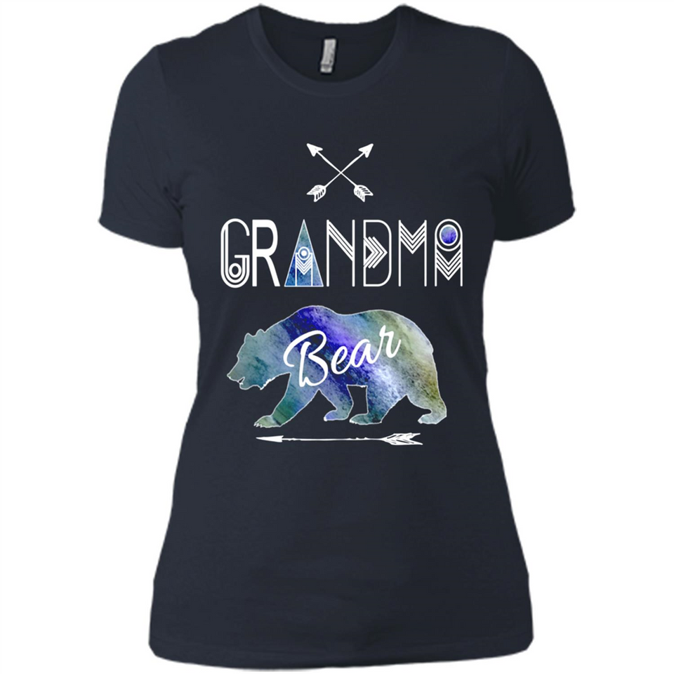 Grandma Bear Shirt Tribal Family Vacation & Camping Tee - Ladies' Boyfriend T-Shirt