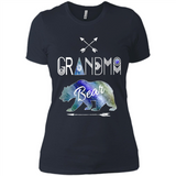 Grandma Bear Shirt Tribal Family Vacation & Camping Tee - Ladies' Boyfriend T-Shirt