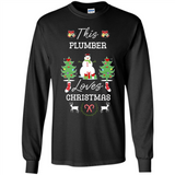 This Plumber Loves Christmas Tree Shirt with Snowman