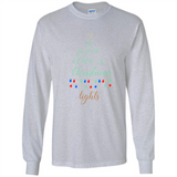 My Favorite Color is Christmas Lights Xmas Sporty T-Shirt - Long Sleeve T-Shirt