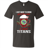 I Just Want To Drink Hot Chocolate & Watch Tennessee Titans Ugly Christmas Sweater PINGPONG