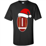 Christmas Football Shirt - Football Santa Hat Christmas