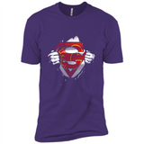 Calgary Flames And Superman Fans - Premium Short Sleeve T-Shirt