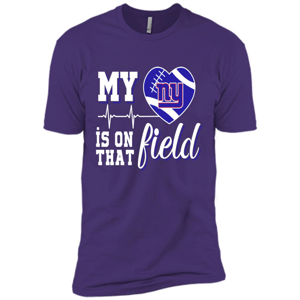 New York Giants Football My Heart is on that Field - Premium Short Sleeve T-Shirt