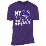 New York Giants Football My Heart is on that Field - Premium Short Sleeve T-Shirt