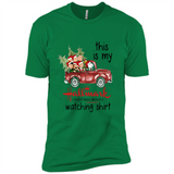 Snoopy This Is My Hallmark Christmas Movies Watching T-Shirt - Premium Short Sleeve T-Shirt