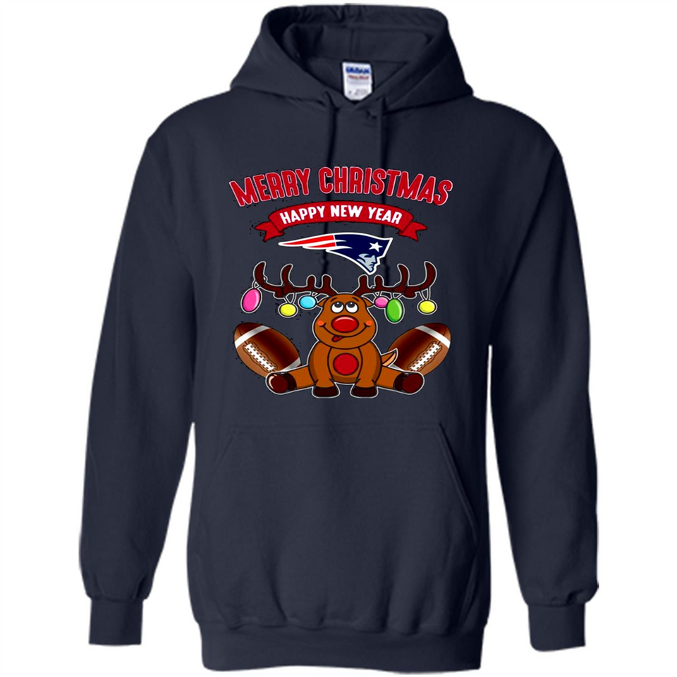 New England Patriots NFL Reindeer Funny Merry Christmas And Happy New Year