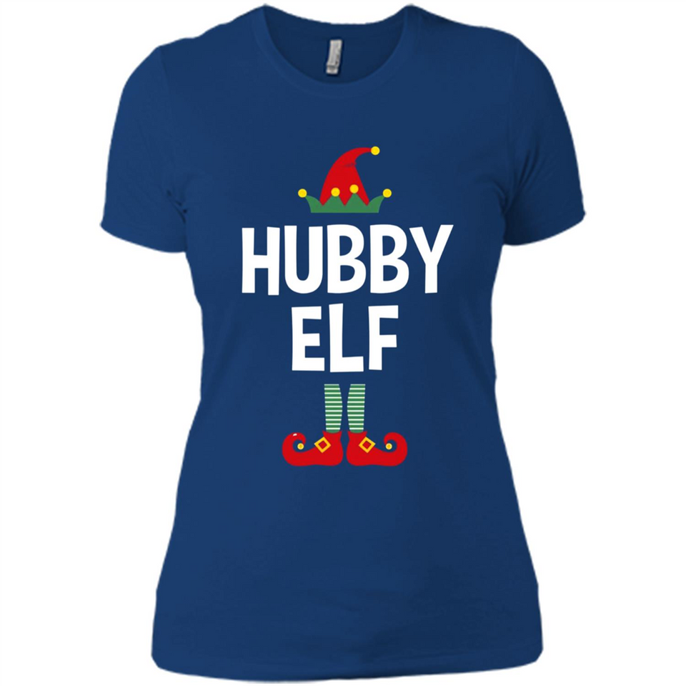 Hubby Elf Shirt - Family Matching Christmas Pajamas - Ladies' Boyfriend T-Shirt