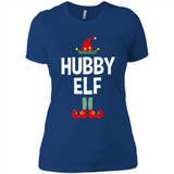 Hubby Elf Shirt - Family Matching Christmas Pajamas - Ladies' Boyfriend T-Shirt