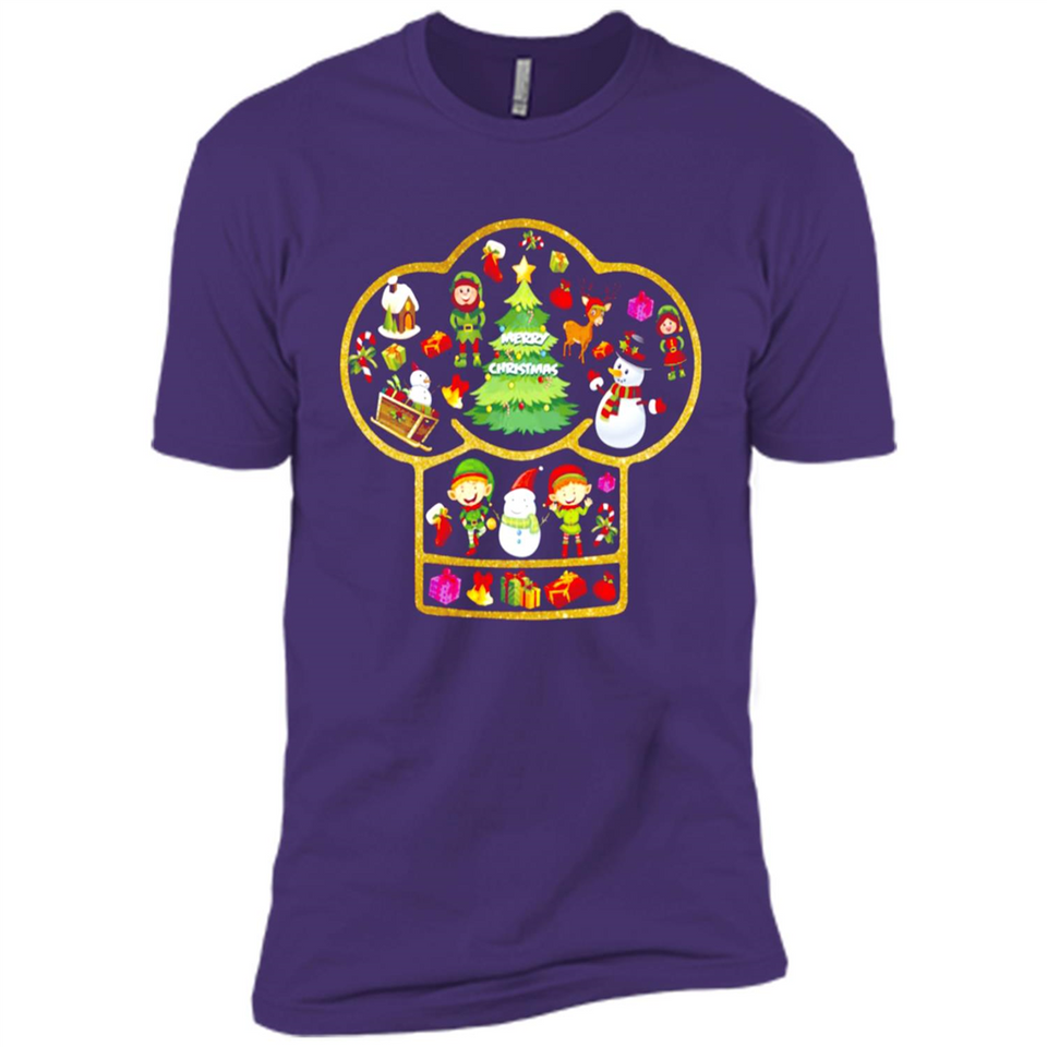Chef Hat Christmas Ornament - Premium Short Sleeve T-Shirt