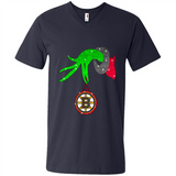 GRINCH HAND HOLDING BOSTON BRUINS GLITTER CHRISTMAS PINGPONG