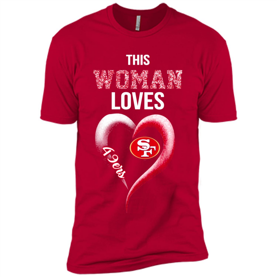This Woman love 49ers NFL football team - Premium Short Sleeve T-Shirt