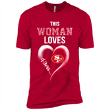 This Woman love 49ers NFL football team - Premium Short Sleeve T-Shirt