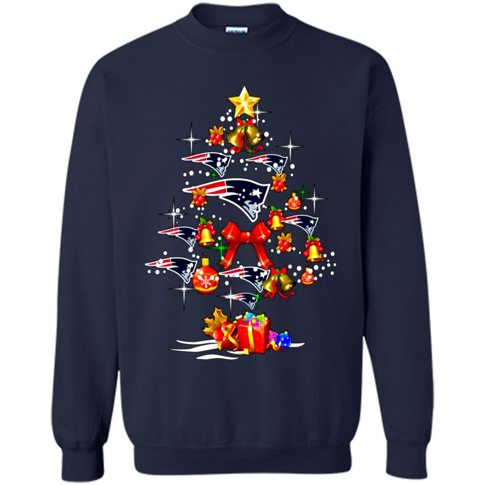 New England Patriots Christmas Tree sweater PINGPONG