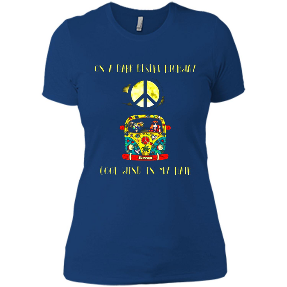 Peace-On A Dark Desert Highway Cool Wind In My Hair Shirt PINGPONG - Ladies' Boyfriend T-Shirt