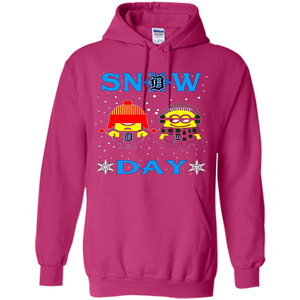Snow Day Shirt For Detroit Tigers Vs Minion Fans pingpong