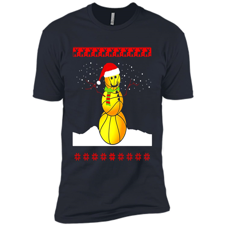 Basketball Santa Funny Christmas - Premium Short Sleeve T-Shirt