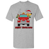 Merry Truck-Mas Christmas Fire Truck Cute Reindeer Sporty - Shirt