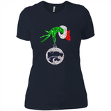 Amazing Kansas State Wildcats Glitter Grinch Monogram Ornament Christmas Gift - Ladies' Boyfriend T-Shirt