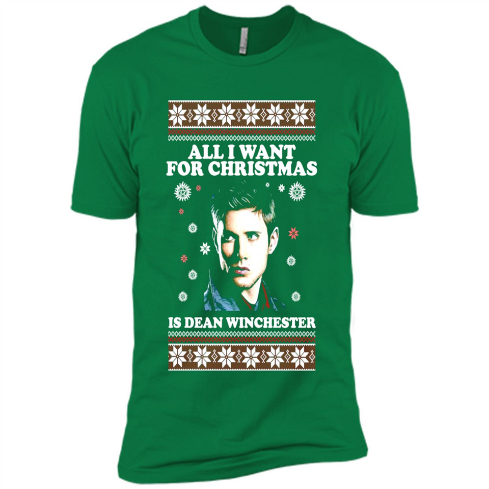 All I want for Christmas is Dean Winchester sweater - Premium Short Sleeve T-Shirt