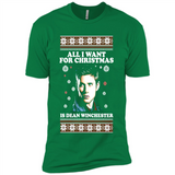 All I want for Christmas is Dean Winchester sweater - Premium Short Sleeve T-Shirt