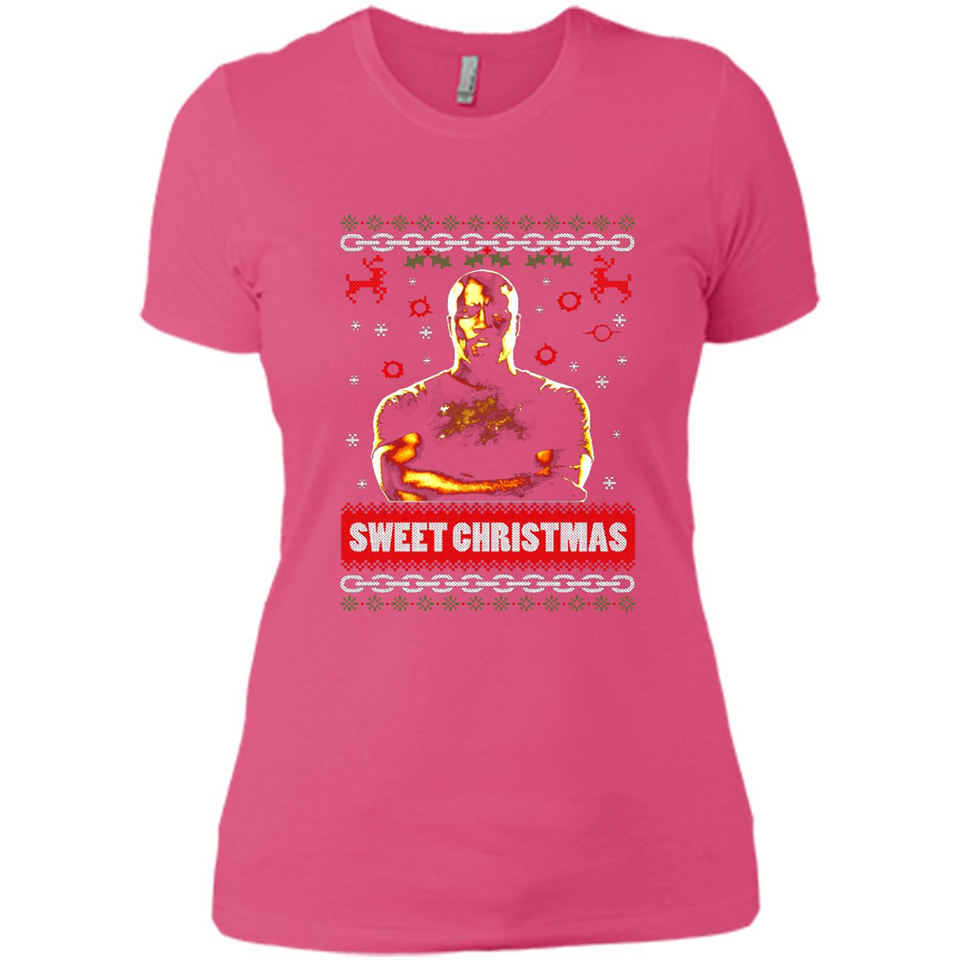 Christmas Ugly Sweater Floyd Mayweather Sweet Christmas - Ladies' Boyfriend T-Shirt