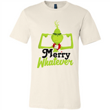Grinch Merry Whatever Funny Christmas Sporty - Canvas Unisex T-Shirt