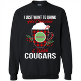 I Just Want To Drink Hot Chocolate & Watch Washington State Cougars Ugly Christmas Sweater PINGPONG