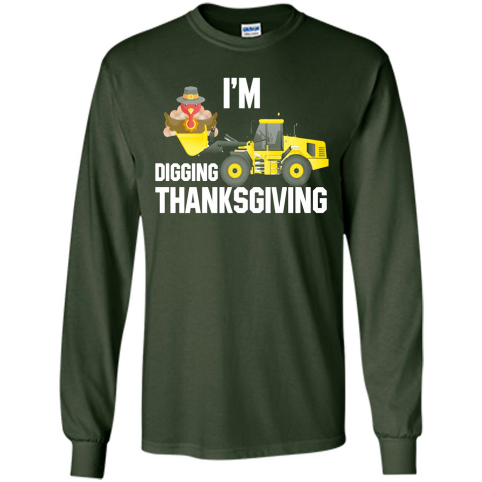 I'm Digging Thanksgiving Cute Turkey Tractor
