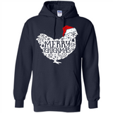 Chicken Christmas T Shirt Merry Chickmas Santa Claus Gifts - Hoodie