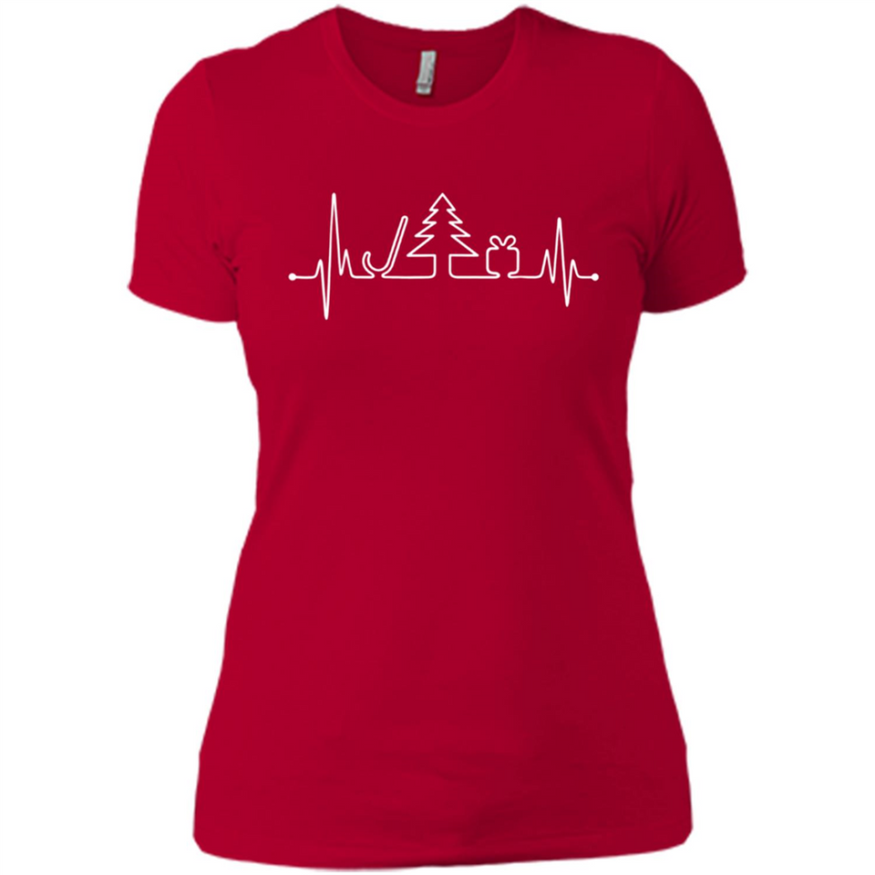 Heartbeat Christmas Tree T-shirt Funny Xmas Costume