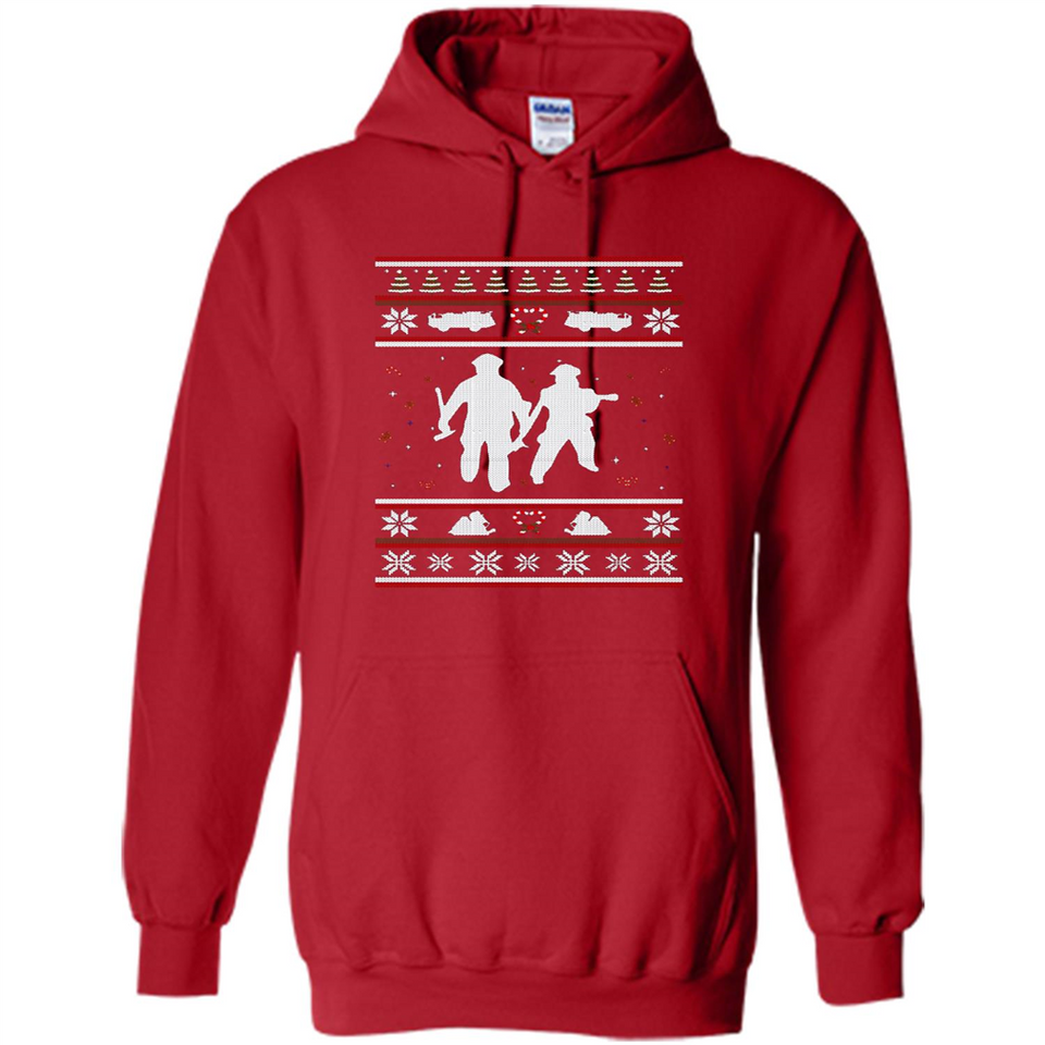 Christmas Ugly Sweater Firefighter Ugly Christmas Sweater - Hoodie