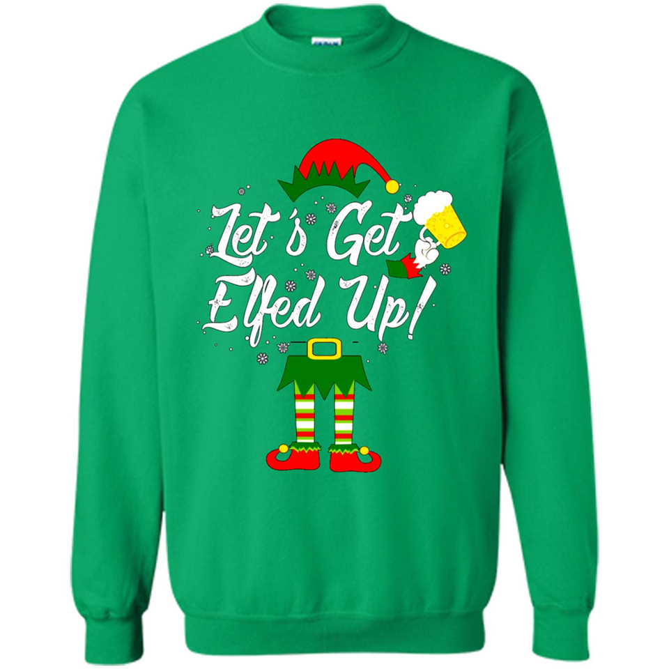 Let's Get Elfed Up Drinking Beer Christmas PINGPONG